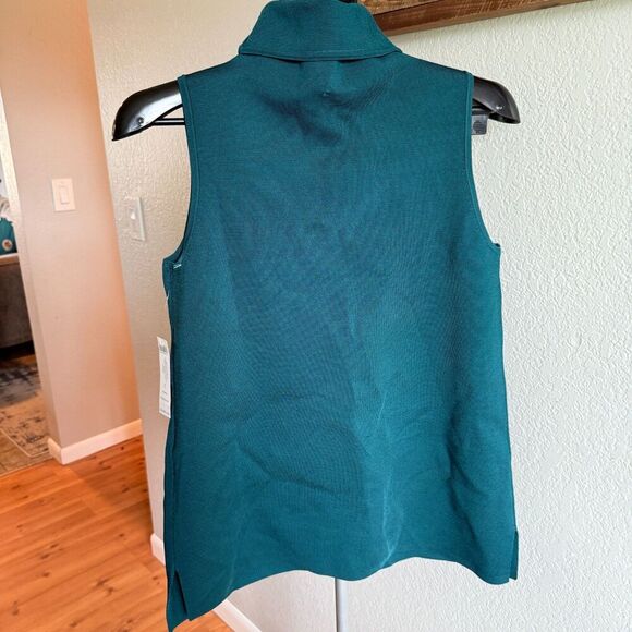 NWT Chico's Travelers Easy Chic Sleeveless Mock Sweater Jasper Turtleneck M/8 - Picture 2 of 6
